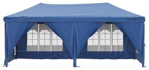 Skládací party stan s bočními stěnami modrý 3 x 6 m