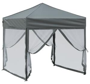 Skládací party stan s bočními stěnami antracitový 2 x 2 m