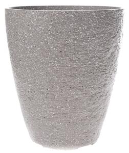 Plastový obal na květináč Ladrido světle šedá, 22 x 26 cm