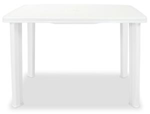 Zahradní stůl bílý 101 x 68 x 72 cm plast