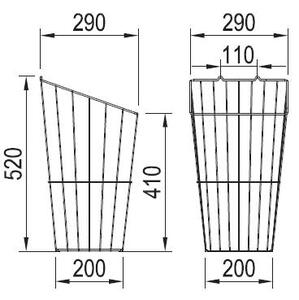 Strong Koš na prádlo StrongWire bílý Šířka: 250 mm