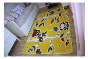 Dětský kusový koberec Na stromě žlutý 120x170cm