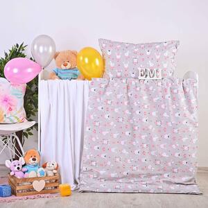Povlečení dětské bavlněné Zajíčky EMI: Standardní set jednolůžko obsahuje 1x 200x140 + 1x 90x70