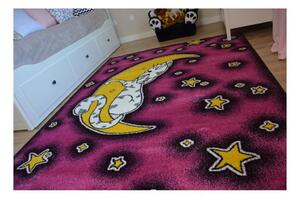 Dětský kusový koberec Noční obloha růžový 240x330cm