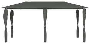 Altán s krytými sloupky 2,98 x 5,3 x 2,59m antracitový 160 g/m²