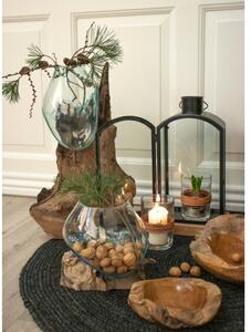 House Nordic Váza na samorostu SAN MARINO kapka ,dřevo a sklo 4501052