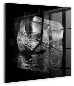 Skleněné hodiny na stěnu Kostky ledu zskc-30x30-00184201