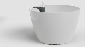 Květináč SAN REMO, samozavlažovací, 30 cm, plast, bílá