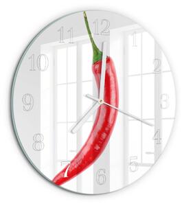 Skleněné hodiny na stěnu Chilli paprička zsob-fi30-00092939