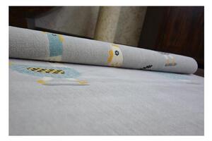 Dětský kusový koberec PP Slepičky světle šedý 120x170cm