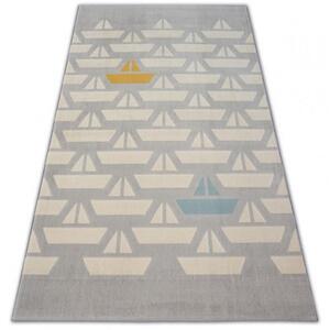 Dětský kusový koberec PP Lodičky šedý 120x170cm