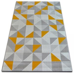 Kusový koberec PP Trojúhelníky žlutý 120x170cm