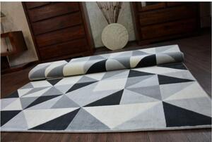 Kusový koberec PP Trojúhelníky šedý 200x290cm
