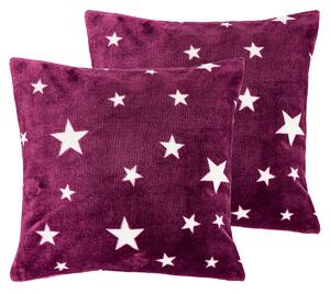 Povlak na polštářek Stars violet , 40 x 40 cm