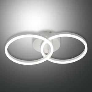 Fabas 3508-22-102 Giotto, dvojkruhové svítidlo pro přisazení, 56W LED 3000K, bílá, prům. 60cm