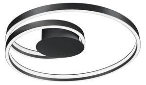 Černé LED stropní svítidlo s hlasovým ovládáním/s ovládáním pomocí mobilní aplikace s kovovým stínidlem Ciola – CINQUE