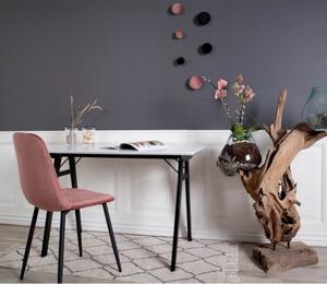 House Nordic Jídelní židle STOCKHOLM růžová samet, černá podnož 1001120