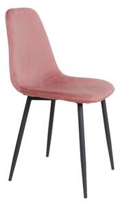 House Nordic Jídelní židle STOCKHOLM růžová samet, černá podnož 1001120