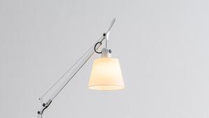 Artemide 0947010A + A025150 Tolomeo Basculante 180 Lettura, stojací lampa s vypínačem, pergamenové stínítko, 1x46W E27, výška 108+87cm