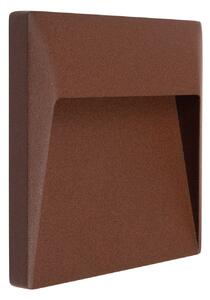 Linea Light 81292W07 Envelope_W Wall-Recessed, cortenové nástěnné svítidlo, 7W LED 3000K, 17x16,8cm, IP65