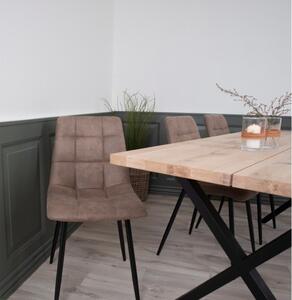 House Nordic Jídelní židle MIDDELFART mikrovlákno, světle hnědá 1001190
