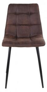 House Nordic Jídelní židle MIDDELFART mikrovlákno, tmavě hnědá 1001191