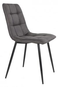 House Nordic Jídelní židle MIDDELFART mikrovlákno, tmavě šedá 1001192