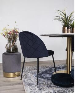 House Nordic Jídelní židle GENEVE modrý samet,černé nohy 1001256