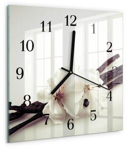 Skleněné hodiny na stěnu Vanilka zskc-30x30-00177385
