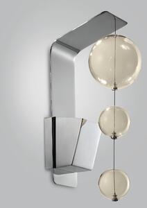 Metallux 251.111.06 Bolero, luxusní nástěnné svítidlo, 3 kuličky ambrového skla, 1x10W GU10, výška 57cm