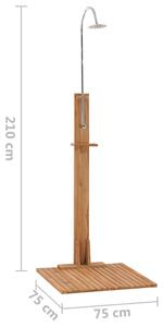 Zahradní sprcha - masivní teakové dřevo | 75x75x210 cm