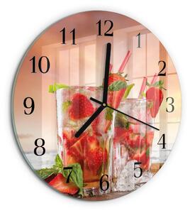 Skleněné nástěnné hodiny Jahody zsoc-fi30-00185468