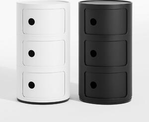 Stolek s úložným prostorem Componibili 4986, matný, 2 úložné díly, více barev - Kartell Barva: černá