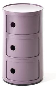 Stolek s úložným prostorem Componibili 4967, 3 úložné díly, více barev - Kartell Barva: fialová