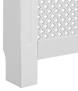 Kryt na radiátor - MDF - bílý | 112x19x81,5 cm