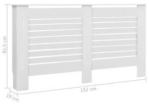 Kryt na radiátor - MDF - bílý | 152x19x81,5 cm