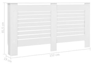 Kryty na radiátor - MDF - 2 ks - bílé | 152x19x81,5 cm