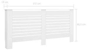 Kryty na radiátor - MDF - 2 ks - bílé | 172x19x81,5 cm