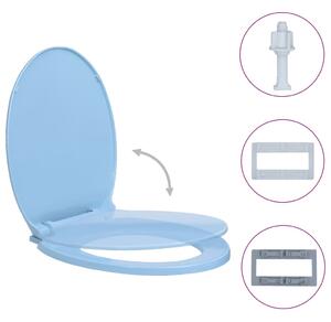 WC sedátko s pomalým sklápěním - oválné | modré