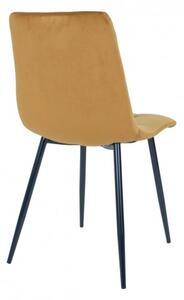 House Nordic Jídelní židle MIDDELFART samet, hořčicová žlutá 1001193