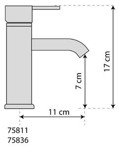 Fala Baterie dřezová Retro Bronze 2 (17 cm)