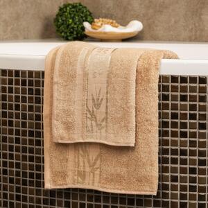 Sada Bamboo Premium osuška a ručník béžová, 70 x 140 cm, 50 x 100 cm