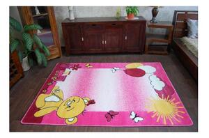 Dětský kusový koberec Medvídek růžový 280x370cm