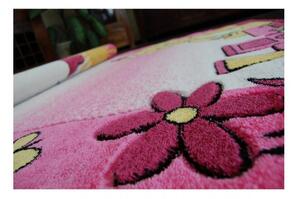 Dětský kusový koberec Medvídek růžový 240x330cm