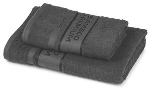 Sada Bamboo Premium osuška a ručník černá, 70 x 140 cm, 50 x 100 cm