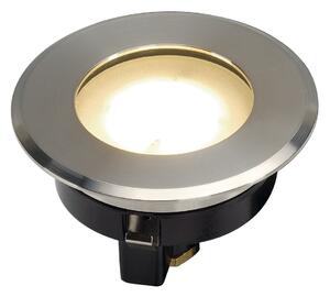 SLV 228412 Dasar Flat 80 ploché zápustné svítidlo do země LED 4,3W 3000K nerez, prům. 8cm, IP67