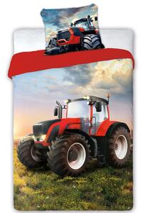 Povlečení hladká bavlna - Traktor 2 140x200+70x90