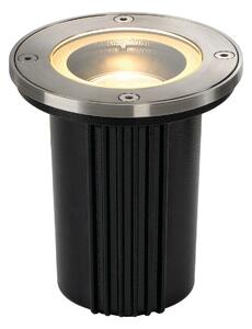 SLV 228430 Dasar Exact 116 zápustné svítidlo do země 1xGU10 nerez, s nastavitelným směrem svícení, průměr 11,6cm , IP67
