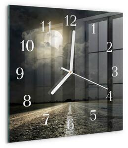 Skleněné hodiny Cesta Měsíce zskb-30x30-00085163