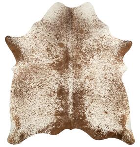 Koberec Divieto z pravé hovězí kůže - 150x170 cm | hnědo-bílý